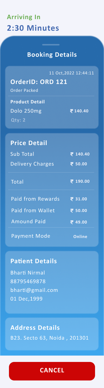 20-Min Medicine Delivery App