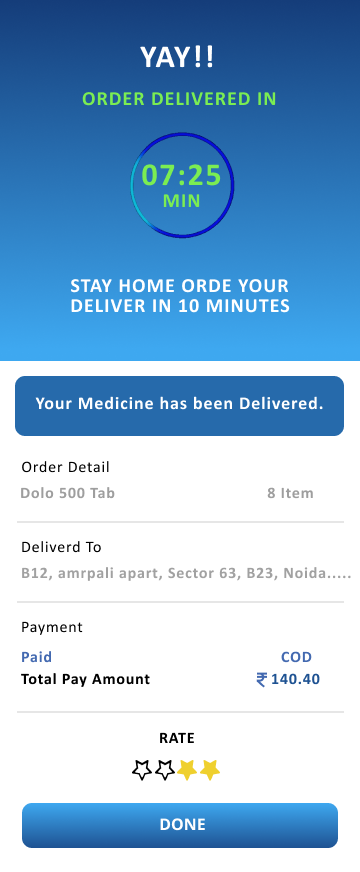 20-Min Medicine Delivery App